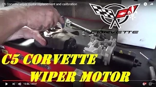 C5 Corvette wiper motor replacement and calibration
