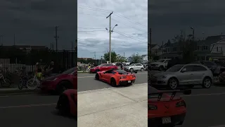 Insane loud Cammed Corvette ZR1 leaving cars and coffee￼