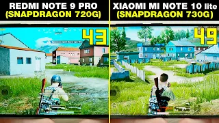 REDMI NOTE 9 PRO vs XIAOMI MI NOTE 10 LITE - БОЛЬШОЕ СРАВНЕНИЕ В ИГРАХ!🔥 FPS +НАГРЕВ! GAMING TEST