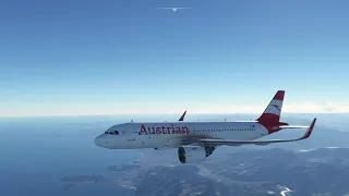 Microsoft Flight Simulator 2020 FBW Airbus A32NX ILS landing in Nice Côte d'Azur France