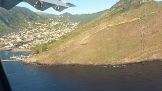 Aterragem no aeroporto do Funchal. 2 de janeiro de 2024