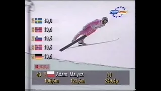 Adam Małysz - 121.5 m - Oslo 1996 - WINNER