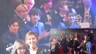 170119 EXO & BTS reaction to MAMAMOO @Seoul Music Awards 2017