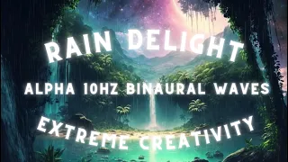 Rain Delight | Extreme Creativity ► Alpha 10Hz Binaural Waves Meditation Music