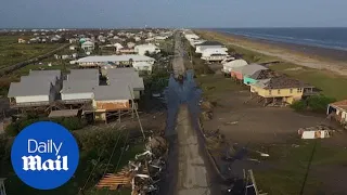 Drone captures Hurricane Ida's destruction in Grand Isle, LA