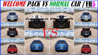 Welcome Pack Vs Normal Car Forza Horizon 5 | Apollo IE, Porsche, Ford, Mitsubishi and Supra | Speed