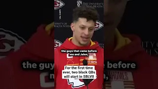 Patrick Mahomes on he and Jalen Hurts being the first two black QBs to start in a Super Bowl