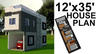 12' X 35' FEET HOUSE PLAN /GHAR KA NAKSHA 12feet by 35 feet/1BHK PLAN/420 Sq Ft Ghar ka Plan/ CORNER