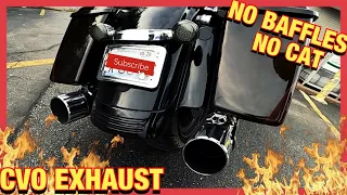 CVO SCREAMING EAGLE EXHAUST | NO CAT AND NO BAFFLES