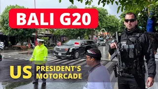 🇺🇸 🇮🇩 US President Joe Biden's motorcade at the G20 BALI Summit 2022. Bali Indonesia