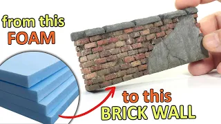 How to make realistic Brick Wall – For Miniature Dioramas and Terrain- DIY