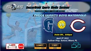 GULLIVER PREP. V-BOYS vs.  CHRISTOPHER COLUMBUS V-BOYS    WATERPOLO RGNL. QTR-FINALS - 04/05/2022