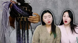 Korean Girls React to 'Box Braid'