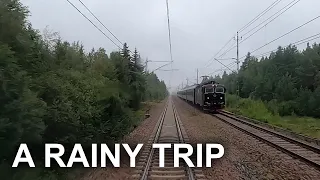 TRAIN DRIVER'S VIEW: A Rainy Trip (Stockholm to Västerås)