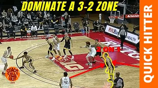 Zone Offense vs 3-2 Zone Defense to OPEN Shooters on the Back Side (aka 1-2-2 Zone)