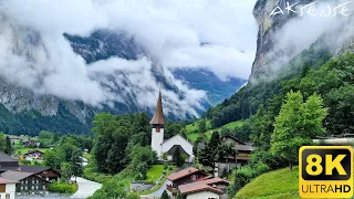 [ 8K ] Switzerland - A Paradise | LAUTERBRUNNEN village and valley | 8K UHD Video