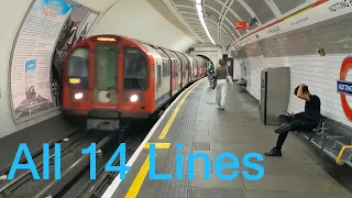 All 14 London underground train lines 2022