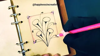 How to Draw 3D Zen Doodle | Art Therapy Series #175 | Easy Zentangle Lesson PLUMOSA | Colourful Art