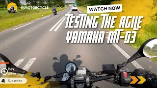Test driving the agile Yamaha MT-03 on a Dutch summer evening | 4k Motorcycle