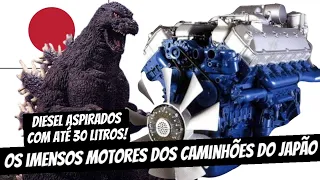 OS IMENSOS MOTORES DOS CAMINHÕES JAPONESES