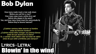 Bob Dylan - Blowin' in the wind (Lyrics Spanish-English) (Español-Inglés)