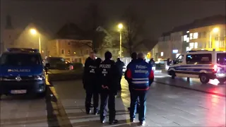 Mahnwache und Spaziergang mit Durchbruch der Polizeikette am 10.1.2022 in Bautzen