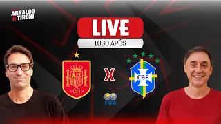 Live pós-Espanha x Brasil e Romênia x Colômbia