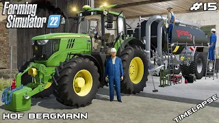 Upgrading SLURRY TANKER and spreading SLURRY | Hof Bergmann | Farming Simulator 22 | Episode 15