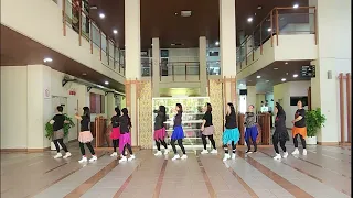 Happy New Year Remix Line Dance demo by Janet & LD Team