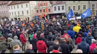 Kundgebung und Demonstration, Altmarkt Cottbus, 26.01.2024 // Live-Aufzeichnung