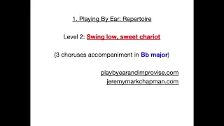 Swing low, sweet chariot' (accompaniment) (Bb major)