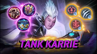 First Time Showing Tank Karrie Solo Rank | Mobile Legends