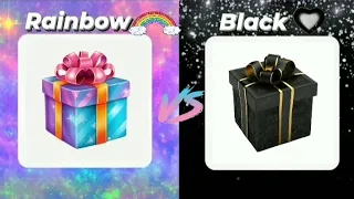 Rainbow 🌈 VS Black 🖤! Choose your colour & see your gift 🎁. #gift #gifts #youtube #youtuber #viral