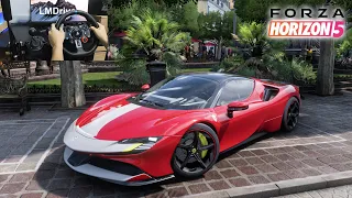 Ferrari SF90 Stradale  - Forza Horizon 5 gameplay free roam (steering wheel Logitech G29)