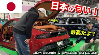 日本車🇯🇵の匂いと爆音が最高すぎる！大阪オートメッセの搬出時にアメリカの友達と大興奮！JDM Cars Smell and Sound So Good