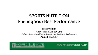 Sports Nutrition: Fueling Your Best Performance