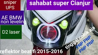 reflektor beat fi 2015-2016 sniper UPS non leveling sinar otomotif