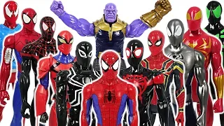 Marvel Avengers Spider-Man army VS Thanos and giant Dinosaurs army battle!! #DuDuPopTOY