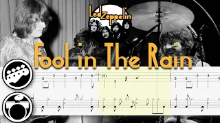 Led Zeppelin - Fool In The Rain (Isolated Bass Tabs & Drum Tabs) By @ChamisBass