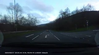 Idiot in an Audi abusing the Speed Limit and Road rules in Ebbw Vale South Wales