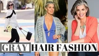 GRAY HAIR FASHION | WHAT COLORS TO WEAR | Nikol Johnson