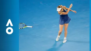 Caroline Wozniacki chucks her racquet | Australian Open 2018