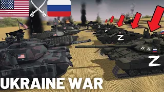 MASSIVE TANK BATTLE U.S M1 ABRAMS VS RUSSIAN T72B3 TANK ! (MowAS2 Battle Simulation)