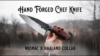 Making a hand forged Integral Chef Knife - WASNAC X HAALAND collab