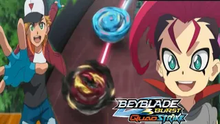 Kit vs Bel| 16 Episode Beyblade burst QuadStrike