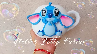 Taza Stitch Porcelana Fria facil