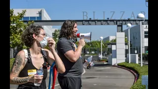 Workers walk out again as Activision Blizzard roils on report CEO knew of