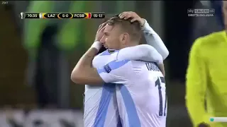 Lazio 5 - 1 FCSB Immobile goal