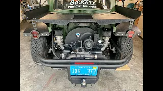 VW Baja Rear Bumper and Hitch Fabrication - Sickxty VW Beetle Volksrod Baja Franken Build - 66