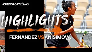 Leylah Fernandez beat Amanda Anisimova to progress through to the quarter-finals | Eurosport Tennis